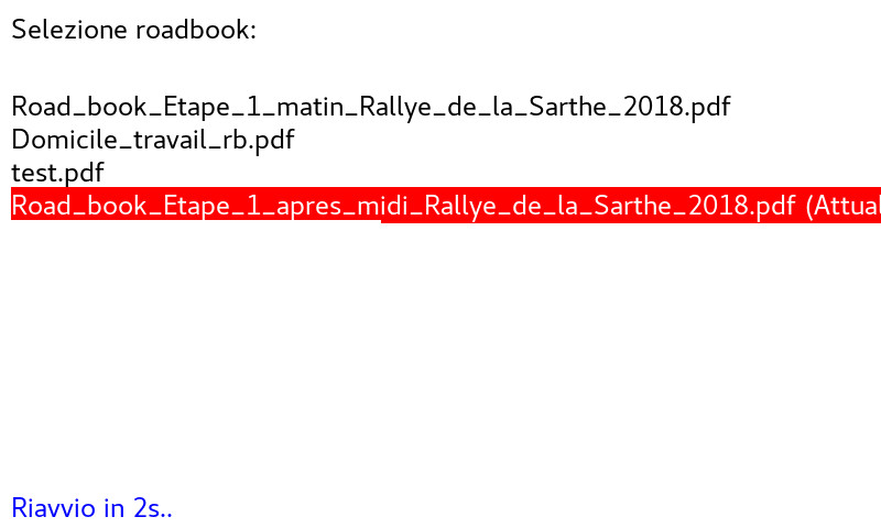 Ecran de sélection